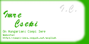 imre csepi business card